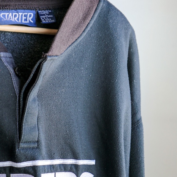 Vintage Oakland Raiders button sweater - Picture 3 of 3